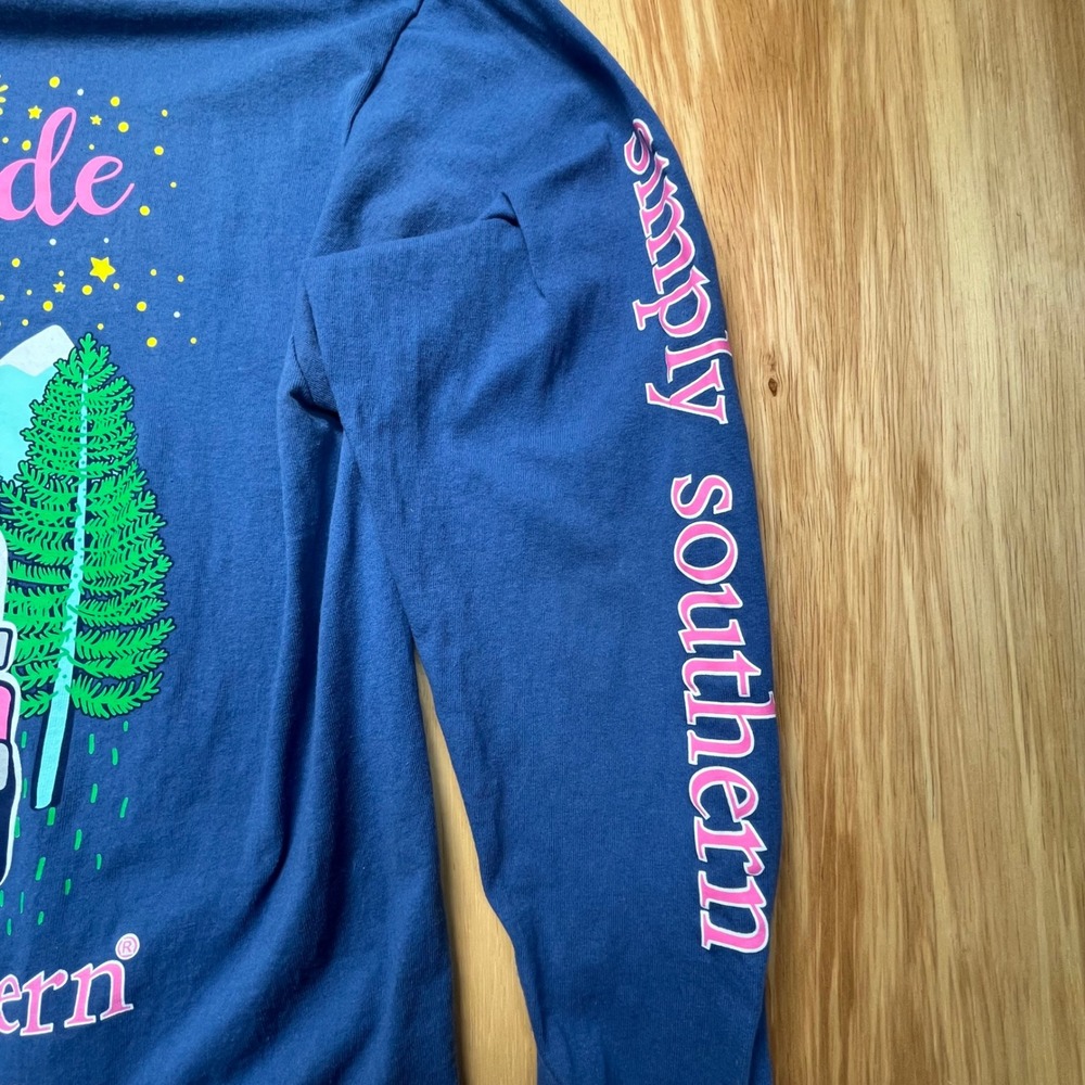 Simply Southern Navy Long Sleeve Think Outside Camping Patagonia Logo Medium - Picture 3 of 8